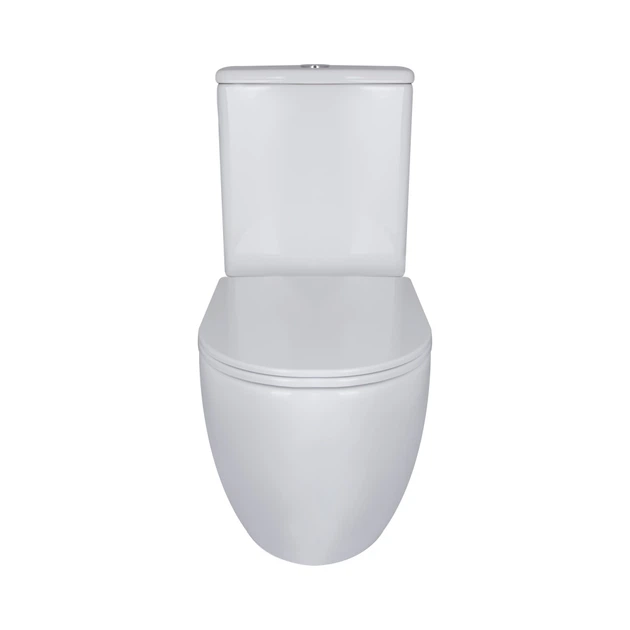 Унитаз компакт Q-tap Robin 630x390 овальный, с сиденьем, белый (QT13222128AUQ1W) - изображение 2
