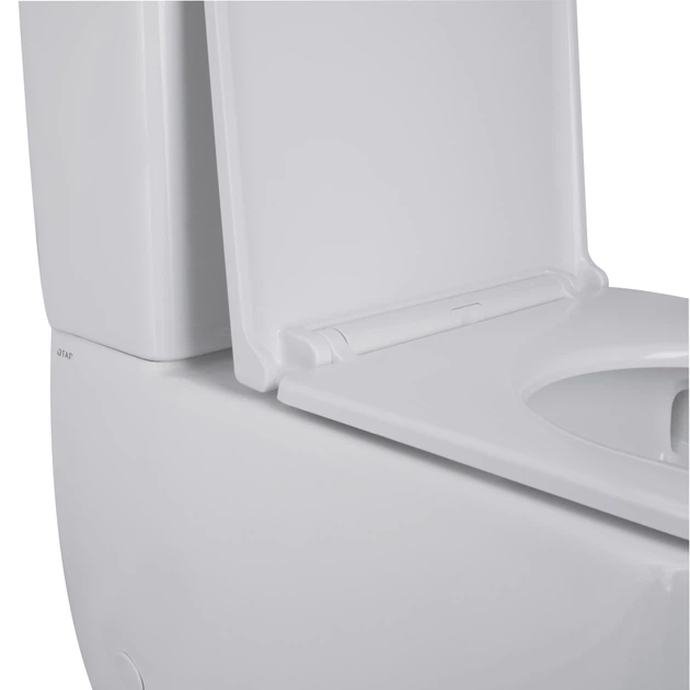 Унитаз компакт Q-tap Robin 630x390 овальный, с сиденьем, белый (QT13222128AUQ1W) - изображение 6