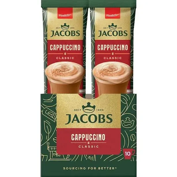 Кава розчинна у стіках 3в1 Jacobs Cappuccino 18,7 г х 1 шт (106358) - изображение 4
