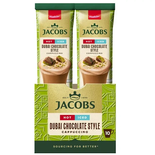 Кава розчинна у стіках 3в1 Jacobs Cappuccino Дубайський шоколод 19,5 г х 1 шт (692455) - изображение 5