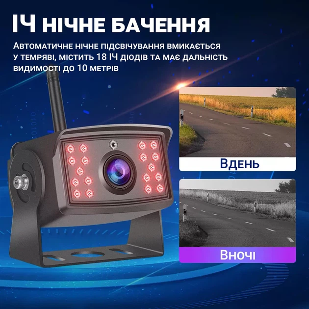 Беспроводная камера заднего вида Podofo A3006 с 7" монитором для грузовиков - изображение 7