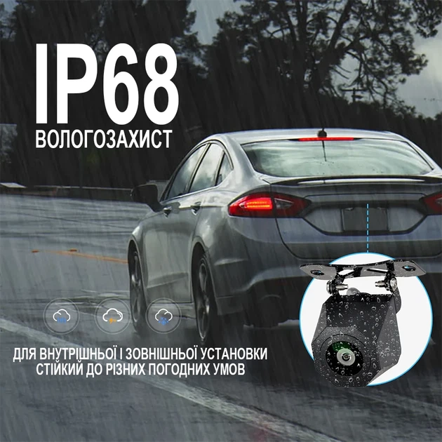 Камера заднего вида Podofo A4281 AHD 1280x720 IP68 черная - Фото 5 Камера заднего вида Podofo A4281 AHD 1280x720 IP68 черная - изображение 5