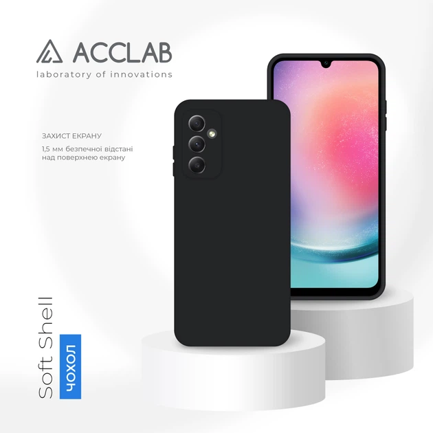 Чехол для смартфона ACCLAB SoftShell для Samsung Galaxy A24 Black (1283126576065) - изображение 4
