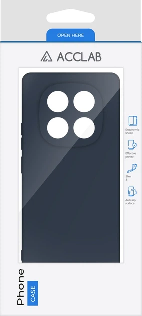 Чехол для смартфона ACCLAB Silicone для Xiaomi Redmi Note 14 Pro Plus Dark Blue (1283126617256) - изображение 2