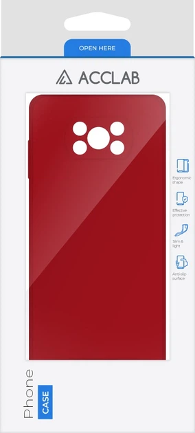 Чехол для смартфона ACCLAB SoftShell для Poco X3 Pro Red (1283126587122) - Фото 2 Чехол для смартфона ACCLAB SoftShell для Poco X3 Pro Red (1283126587122) - изображение 2