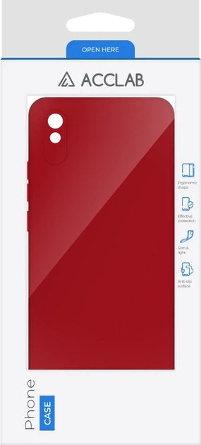 Чехол для смартфона ACCLAB SoftShell для Xiaomi Redmi 9A Red (1283126557538) - изображение 2