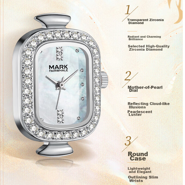 Часы наручные MARK FAIRWHALE Xiaolong Nv с цирконами - изображение 5