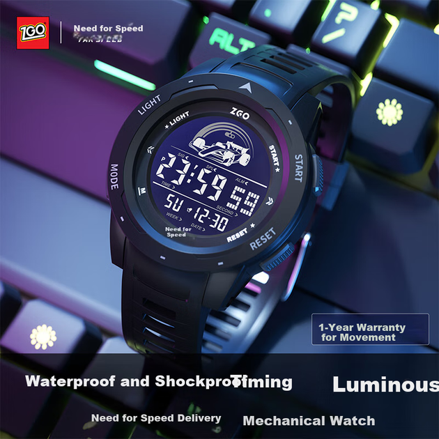 Мужские часы ZGO 1GO FARSPEED спортивные (ZG-7006-SEW25) - изображение 2