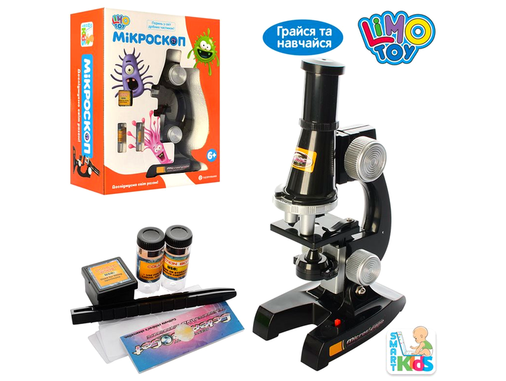 Микроскоп с подсветкой для опытов 21 см пробирки и стекла Limo Toy MC-9050 - изображение 2