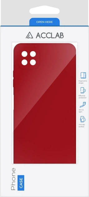 Чехол для смартфона ACCLAB SoftShell для Samsung Galaxy A22 5G Red (1283126557255) - изображение 2