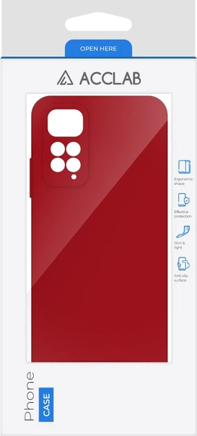 Чехол для смартфона ACCLAB SoftShell для Xiaomi Redmi Note 11 Red (1283126557606) - изображение 2
