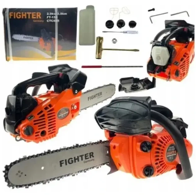 Бензопила FIGHTER FT-153 шина 25 см двигун 25,4 см³/ 1,9 кВт з легким стартом - изображение 4