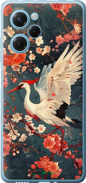Чехол на Xiaomi Redmi Note 12 Pro Speed Сакура и аист "6108u-3334-70447" - Фото 1 Чехол на Xiaomi Redmi Note 12 Pro Speed Сакура и аист "6108u-3334-70447" - изображение 1