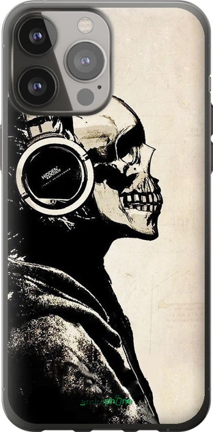 Чехол на iPhone 13 Pro Max Скелет-меломан v2 "1200u-2371-70447" - Фото 1 Чехол на iPhone 13 Pro Max Скелет-меломан v2 "1200u-2371-70447" - изображение 1
