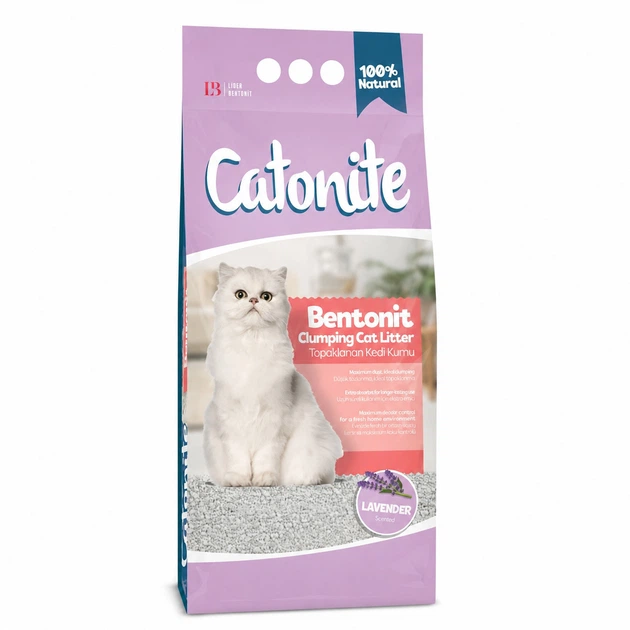 Бентонитовый наполнитель для котов Catonite с запахом лаванды 10 л 031165 - Фото 1 Бентонитовый наполнитель для котов Catonite с запахом лаванды 10 л 031165 - изображение 1