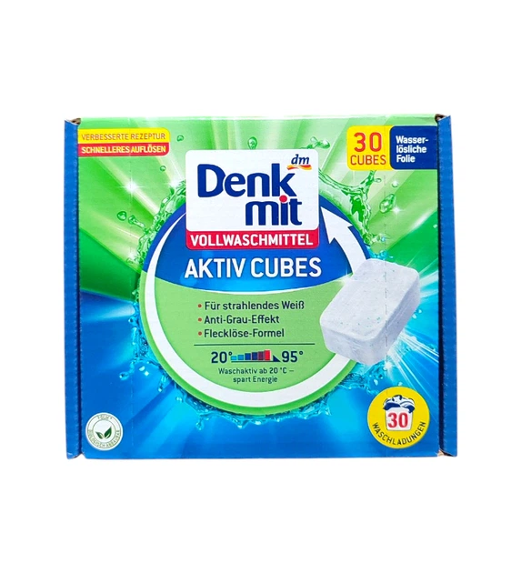 Таблетки для прання Denkmit Activ Cubes Vollwascmittel 30 шт (4066447236309) - Фото 1 Таблетки для прання Denkmit Activ Cubes Vollwascmittel 30 шт (4066447236309) - зображення 1