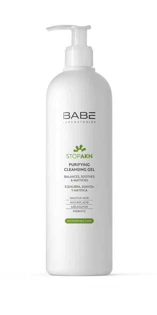 Очищувальний гель Babe Laboratorios (Бабе Лабораторіос) Stop Akn для жирної та проблемної шкіри, 400 мл - Фото 1 Очищувальний гель Babe Laboratorios (Бабе Лабораторіос) Stop Akn для жирної та проблемної шкіри, 400 мл - изображение 1