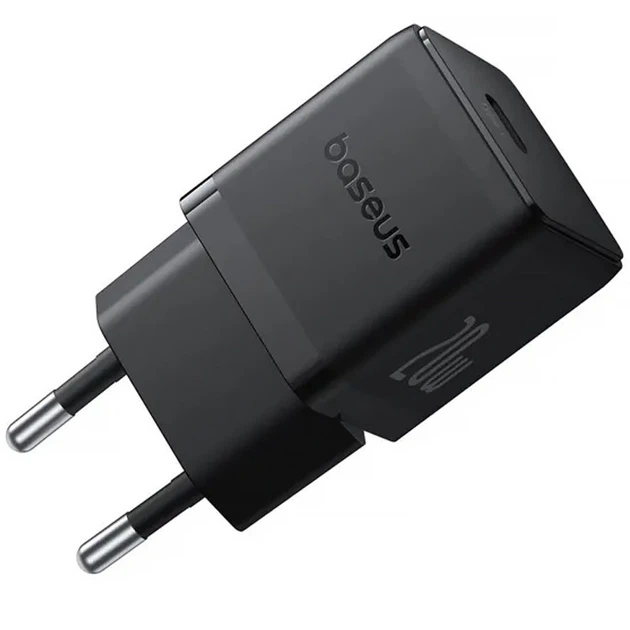 СЗУ Baseus Palm Fast Charger 20W (1USB-C) + кабель Type-C to Type-C (P10111602) Cluster Black - Фото 4 СЗУ Baseus Palm Fast Charger 20W (1USB-C) + кабель Type-C to Type-C (P10111602) Cluster Black - изображение 4