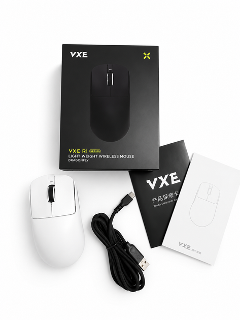 Бездротова ігрова мишка VGN VXE R1 SE+ Біла - Фото 1 Бездротова ігрова мишка VGN VXE R1 SE+ Біла - зображення 1