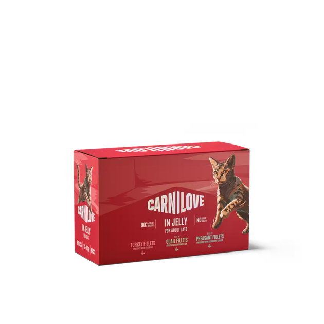 Корм вологий Carnilove Jelly Multipack для котів в желе в асортименті 12×85 г - Фото 1 Корм вологий Carnilove Jelly Multipack для котів в желе в асортименті 12×85 г - зображення 1