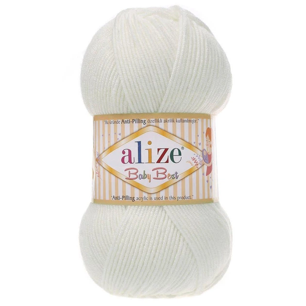 Пряжа ALIZE Baby Best, 450 жемчужный - Фото 1 Пряжа ALIZE Baby Best, 450 жемчужный - изображение 1