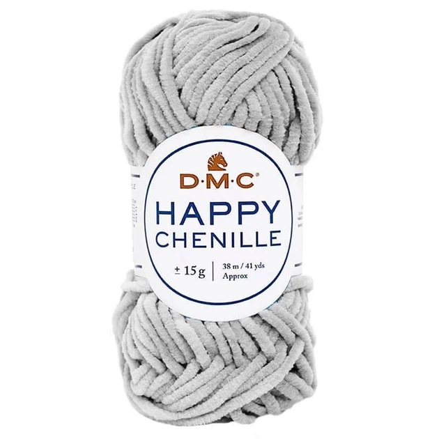 Пряжа DMC Happy Chenille, 12 сірий - Фото 1 Пряжа DMC Happy Chenille, 12 сірий - зображення 1