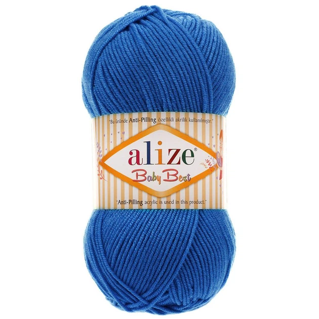 Пряжа ALIZE Baby Best, 141 синий - Фото 1 Пряжа ALIZE Baby Best, 141 синий - изображение 1