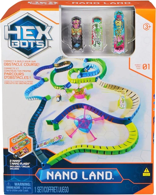 Іграшка для дітей HEX BOTS Nano Land понад 40 деталей і 3 нано жуки STEM набір міні роботи - зображення 9