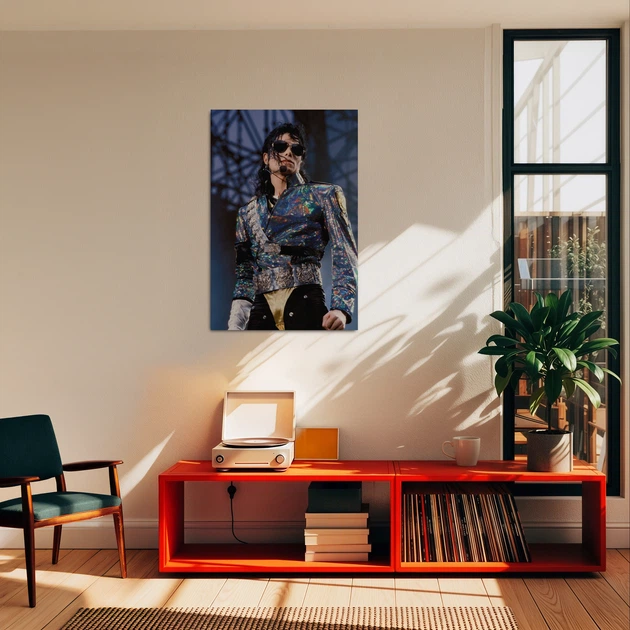 Постер Майкл Джексон на сцене, Michael Jackson, декор комнаты меломана, A2 60×40 см (id7339) - изображение 2