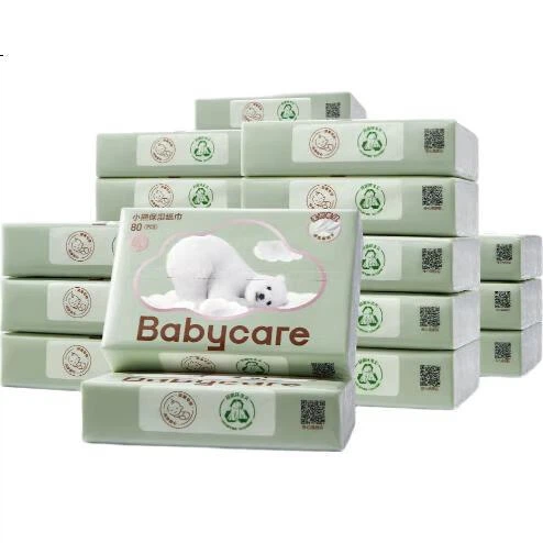 Влажные салфетки Babycare Baby Cloud Soft, нежные салфетки для лица, салфетки Bear Soft, увлажняющие салфетки для очищения, кремовые, 80 листов*24 упаковки - изображение 2