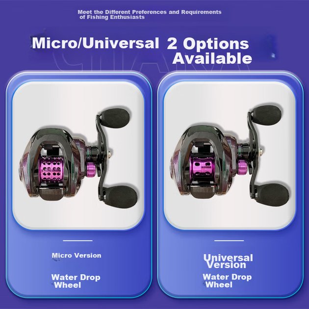 Катушка для ловли на приманку Erciyuan Water Drop Reel, микро-джиггинг, дальний заброс, взрывозащищенная, с магнитным двойным тормозом, красочная, для микро-джиггинга, для левшей. - изображение 7