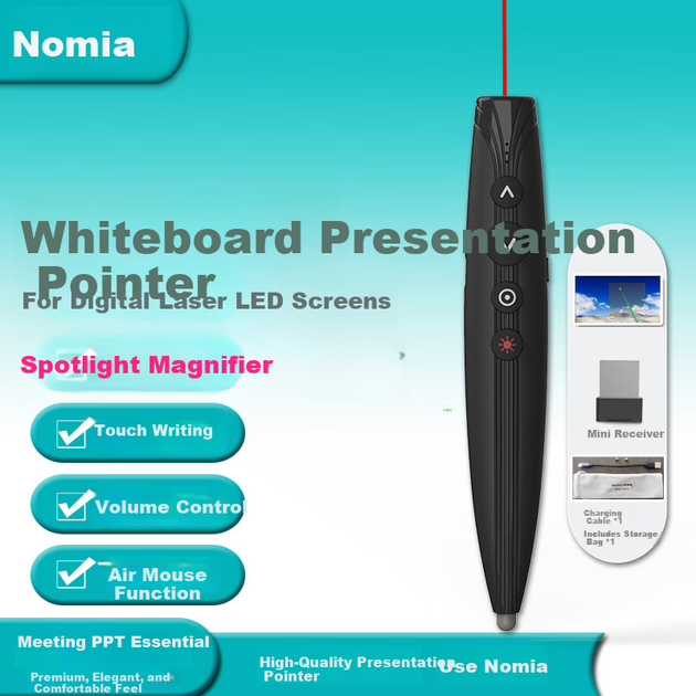 Noomya X7, совместимая с интерактивной доской Seewo Honghe, лазерная указка, многофункциональный кликер для презентаций PPT, перезаряжаемая цифровая лазерная лупа. - изображение 4