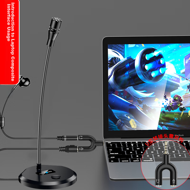 Микрофон проводной NINTAUS Y100B для компьютера, с внешней звуковой картой, для записи - изображение 10