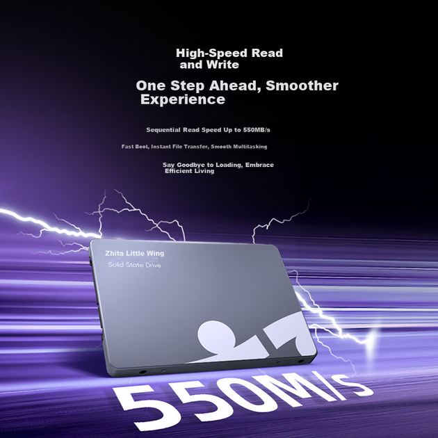 Твердотельный накопитель ZhiTai Yangtze Memory 500GB SSD с интерфейсом SATA 3.0, серия Zhitao Xiaoyi S001. - Фото 5 Твердотельный накопитель ZhiTai Yangtze Memory 500GB SSD с интерфейсом SATA 3.0, серия Zhitao Xiaoyi S001. - изображение 5