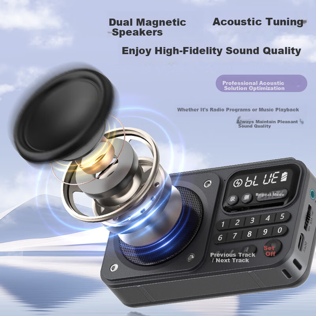 Радиоприемник Newmine N123 Bluetooth Blue - Фото 5 Радиоприемник Newmine N123 Bluetooth Blue - изображение 5