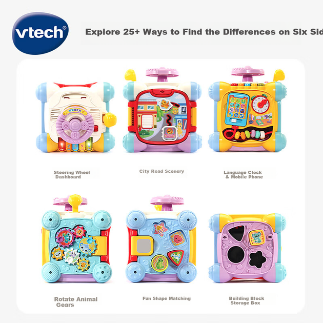 Игрушка VTech Cube Explorer для малышей, шестигранная игра-симулятор вождения для мальчиков и девочек, подарок на день рождения для ребенка. - изображение 8
