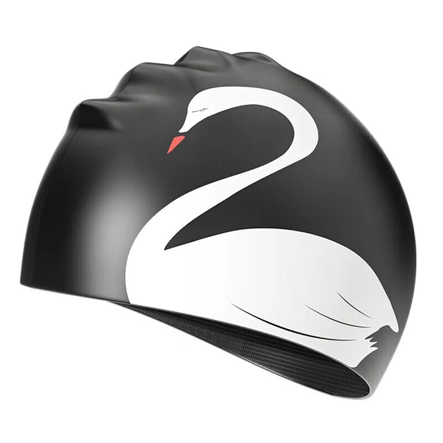 Шапочка для плавания Yizi EZI22WG01006 силиконовая с защитой ушей, женская, для длинных волос, белая - изображение 11