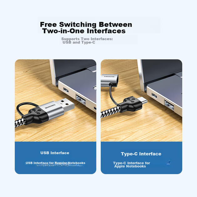 Карта видеозахвата SAMZHE HDMI, вход 4K, совместима со Switch, PS5, NS, смартфонами, камерами, планшетами и ноутбуками, два выхода USB/Type-C - изображение 8