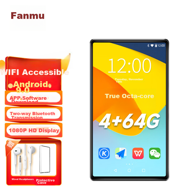 Плеер FAMUE PB11 MP3/MP4 с Wi-Fi, 4+64 ГБ, поддержкой карт памяти - изображение 4