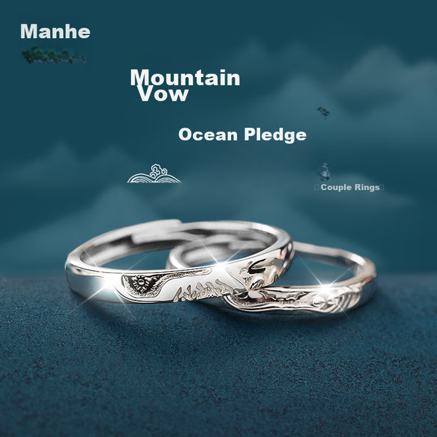 Серебряное кольцо MANHE S925, парные кольца, пара обручальных колец с бриллиантами, открытый конец, для женщин и мужчин, кольцо с заостренным концом, подарок на День святого Валентина. - Фото 4 Серебряное кольцо MANHE S925, парные кольца, пара обручальных колец с бриллиантами, открытый конец, для женщин и мужчин, кольцо с заостренным концом, подарок на День святого Валентина. - изображение 4
