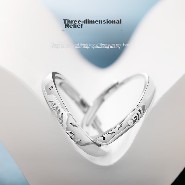 Серебряное кольцо MANHE S925, парные кольца, пара обручальных колец с бриллиантами, открытый конец, для женщин и мужчин, кольцо с заостренным концом, подарок на День святого Валентина. - Фото 8 Серебряное кольцо MANHE S925, парные кольца, пара обручальных колец с бриллиантами, открытый конец, для женщин и мужчин, кольцо с заостренным концом, подарок на День святого Валентина. - изображение 8
