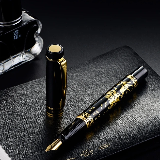 Ручка перьевая HERO 9063 с тонким пером, черная - Фото 7 Ручка перьевая HERO 9063 с тонким пером, черная - изображение 7