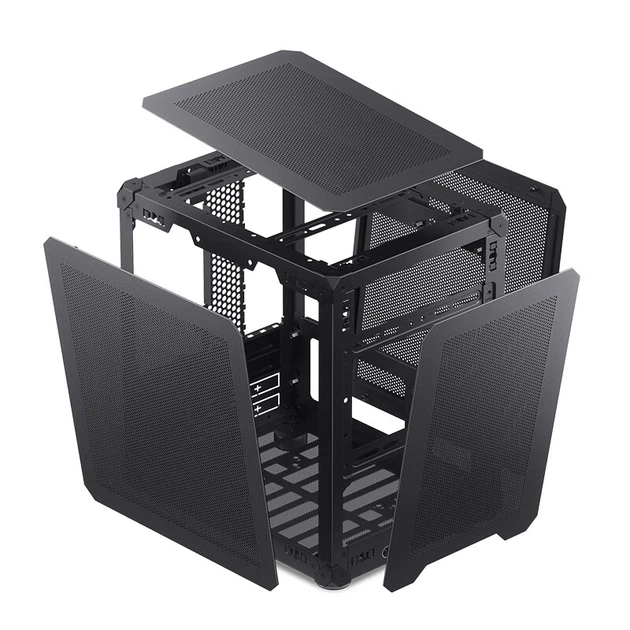 Корпус JONSBO C6 MATX черный с сетчатыми панелями, портом Type-C, под блок питания ATX, кулер до 75 мм и видеокарту 200-255 мм - изображение 12
