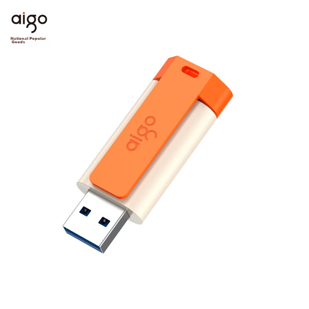 Флеш-накопитель Aigo 256 ГБ USB 3.2 U332, конструкция с выдвижным задним зажимом, молодежное двухцветное сочетание, яркий оранжевый цвет. - изображение 9