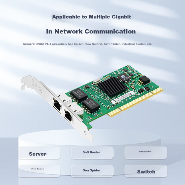 Мережева карта EB-LINK PCI гігабітна на 2 порти на чипі Intel 82546 - зображення 11