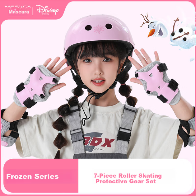 Детский защитный комплект для роликовых коньков Disney, предназначенный для езды на велосипеде, катания на роликах, скейтборде, беговеле и велосипеде. - изображение 6