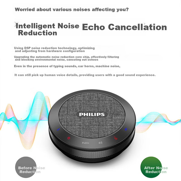 Микрофон PHILIPS PSE0401 конференц всенаправленный с Bluetooth и шумоподавлением - изображение 7