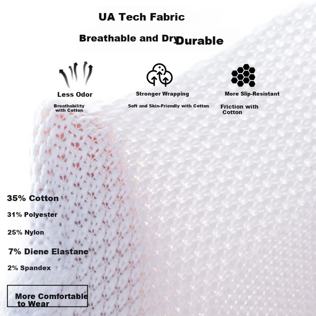 Носки Under Armour мужские спортивные короткие хлопковые тонкие, белые, 3 пары, размер 44-48 - Фото 5 Носки Under Armour мужские спортивные короткие хлопковые тонкие, белые, 3 пары, размер 44-48 - изображение 5