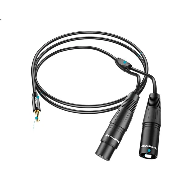Аудіокабель ZHENWEI ZW-YPX Mini Jack 3.5 мм - 2x XLR, 8 м - зображення 3