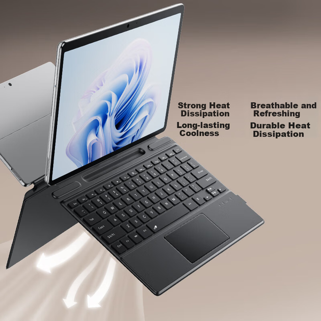 Чохол-клавіатура CangHua для Microsoft Surface Pro 12 дюймів з підсвіткою та тачпадом - зображення 7